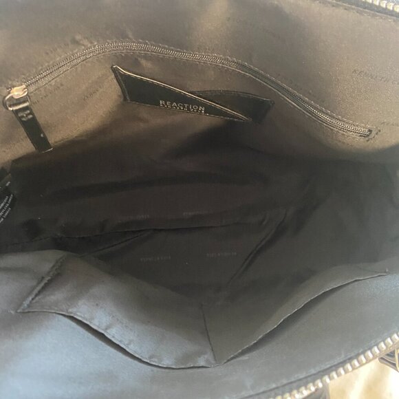 Kennth Cole Reaction Satchel Black Handbag Purse Shoulder Bag - Picture 8 of 9